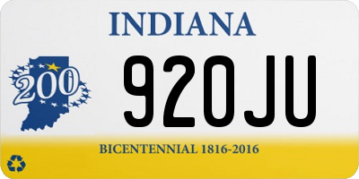IN license plate 920JU