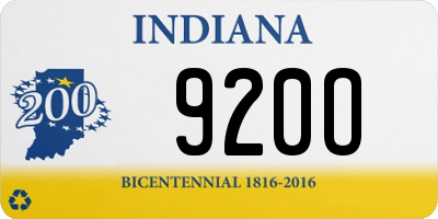 IN license plate 920O