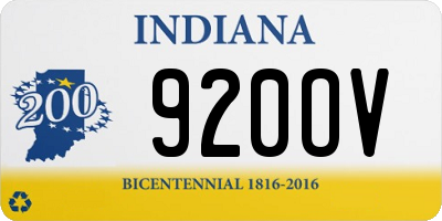 IN license plate 920OV