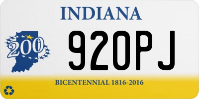 IN license plate 920PJ