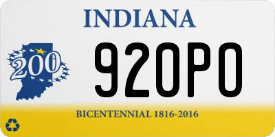 IN license plate 920PO
