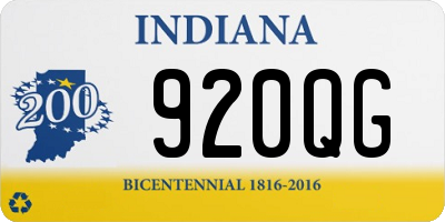 IN license plate 920QG