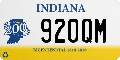 IN license plate 920QM
