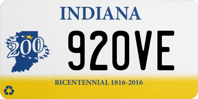 IN license plate 920VE