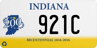 IN license plate 921C