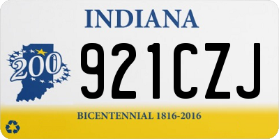 IN license plate 921CZJ