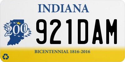IN license plate 921DAM