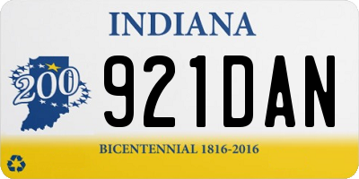 IN license plate 921DAN