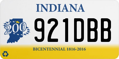 IN license plate 921DBB