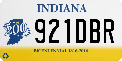 IN license plate 921DBR