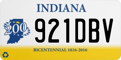 IN license plate 921DBV