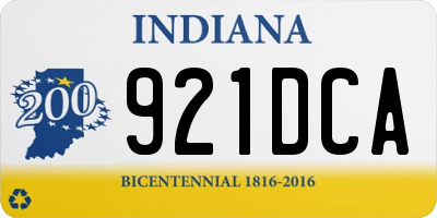 IN license plate 921DCA