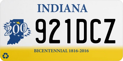 IN license plate 921DCZ