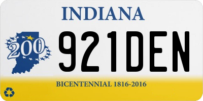 IN license plate 921DEN