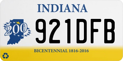 IN license plate 921DFB
