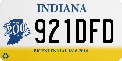 IN license plate 921DFD