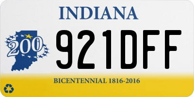 IN license plate 921DFF