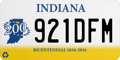 IN license plate 921DFM