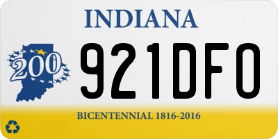 IN license plate 921DFO