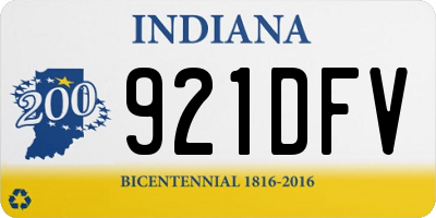 IN license plate 921DFV