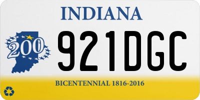 IN license plate 921DGC