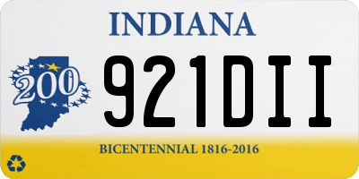 IN license plate 921DII