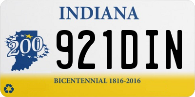 IN license plate 921DIN
