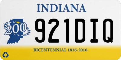 IN license plate 921DIQ