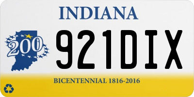 IN license plate 921DIX