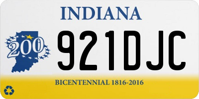 IN license plate 921DJC