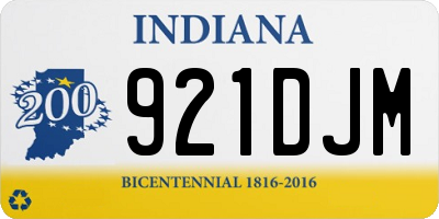 IN license plate 921DJM