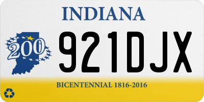 IN license plate 921DJX