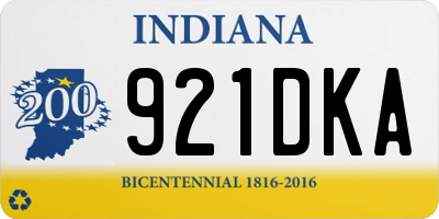 IN license plate 921DKA