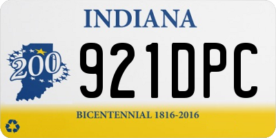 IN license plate 921DPC