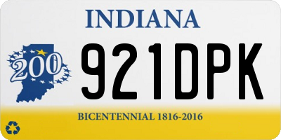 IN license plate 921DPK