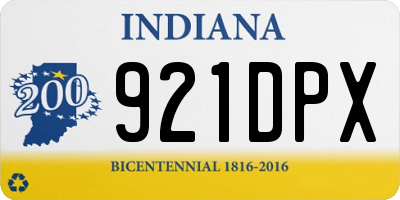 IN license plate 921DPX