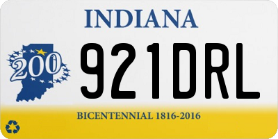 IN license plate 921DRL