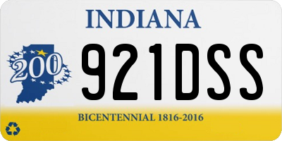 IN license plate 921DSS