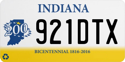 IN license plate 921DTX