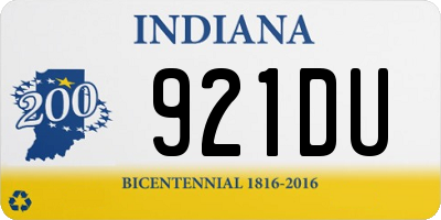 IN license plate 921DU