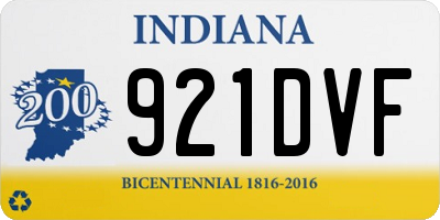 IN license plate 921DVF