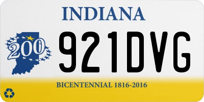 IN license plate 921DVG