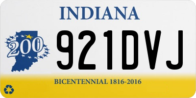 IN license plate 921DVJ