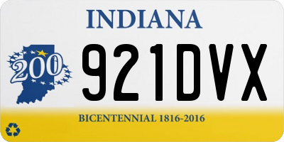 IN license plate 921DVX