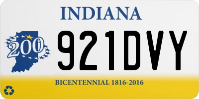 IN license plate 921DVY