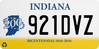 IN license plate 921DVZ