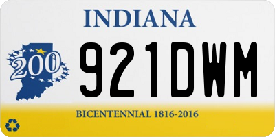 IN license plate 921DWM