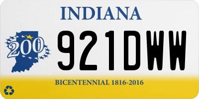 IN license plate 921DWW