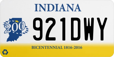 IN license plate 921DWY