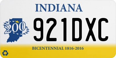IN license plate 921DXC